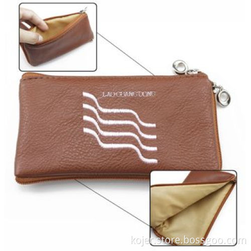 Mobile Phone Pouch for Apple's iPhone 4/4S with Zipper and Lanyard, Customized Patterns Accepted